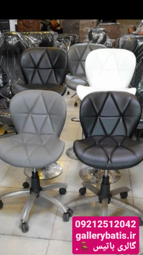 خرید اینترنتی صندلی استادکار زین اسبی چرخدار پنج پر