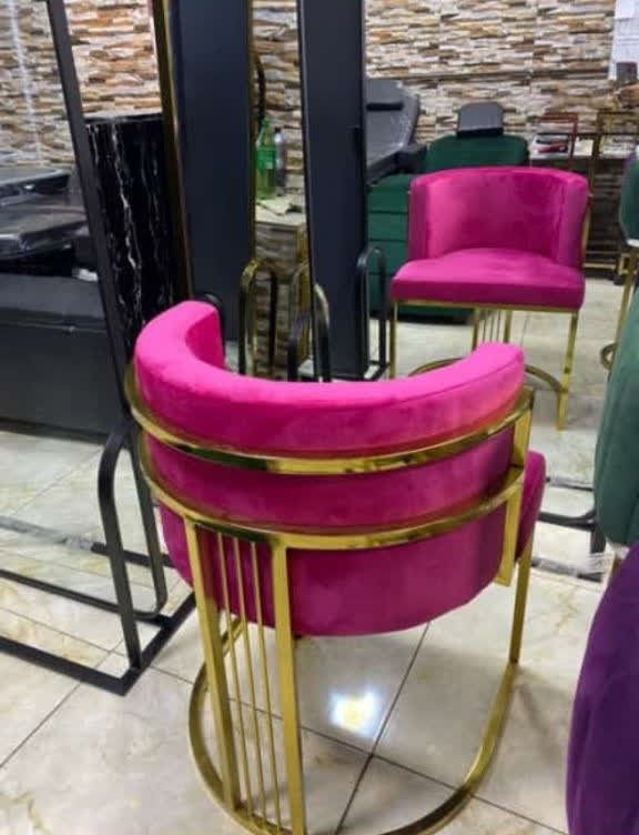 صندلی لیندا پایه ثابت فورتیک با پارچه خارجی